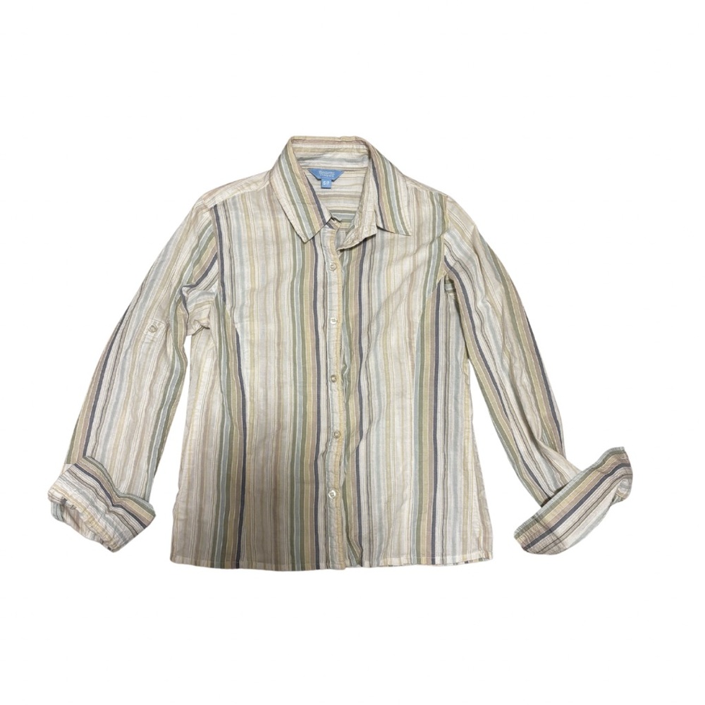 Striped Button-Up Shirt